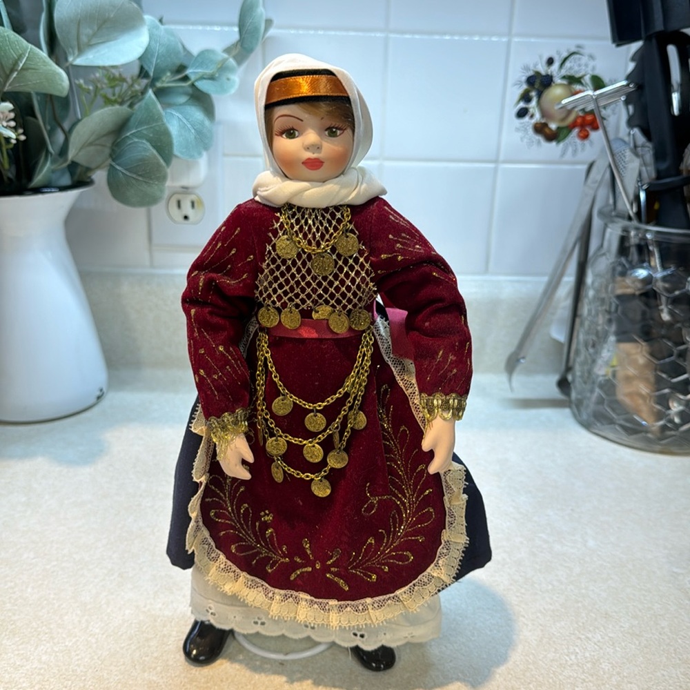 Vintage Syllektis Porcelain Muslim Doll